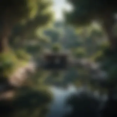Tranquil Oasis in Chaos Serene Dragonstone Garden pond