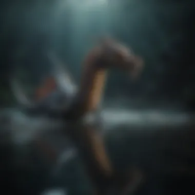 The Elusive Sea Dragon Serpentine Sea Dragon lurking in shadowy waters