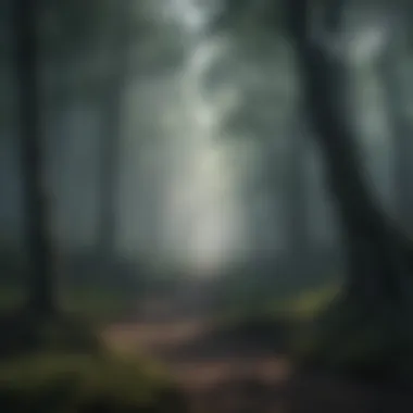 Whispers of the Whispering Wood Eerie Forest engulfed in Twilight