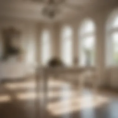 Beautiful White Wood Furniture in Sunlit Room