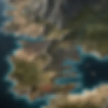 Mapping the Influence of Swann One in Westeros A detailed map of Westeros showcasing key locations from Game of Thrones.