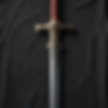 Iconic Sword Emblem on T-shirt Unique T-shirt featuring iconic sword emblem