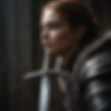 Courage Amidst Shadows Sword of Valor Piercing the Darkness