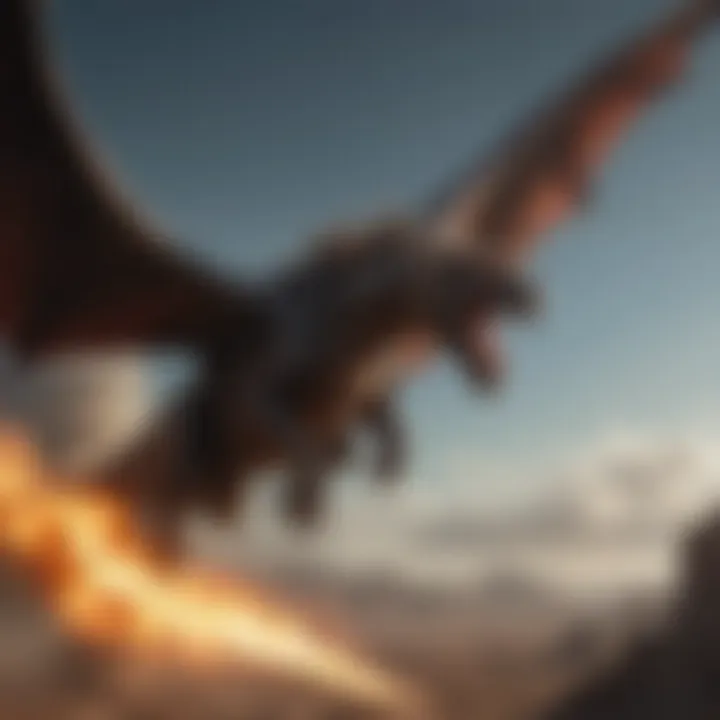 Mystical Targaryen Dragon in Flight