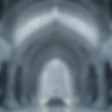 The Enchantment of the Ice Palace A majestic ice palace adorned with intricate frost designs