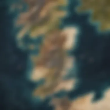 Map of Maritime Conflicts A strategic map showcasing key locations of maritime conflicts in Westeros