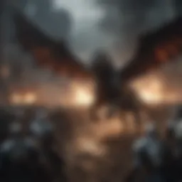Epic battle scene from a Game of Thrones game