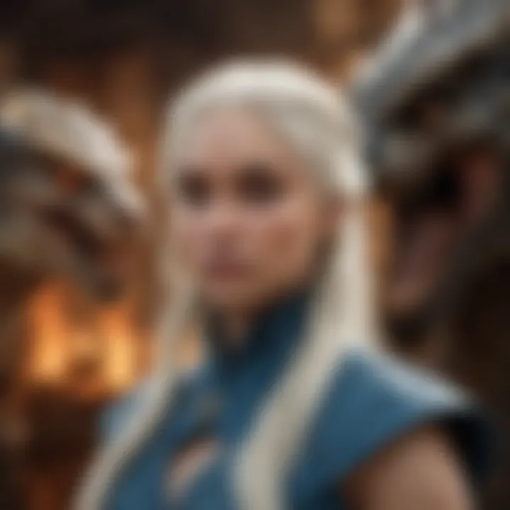 Daenerys Targaryen with dragons