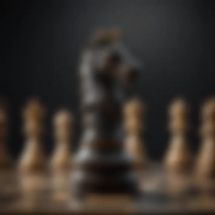 Close-up of a chess piece symbolizing power and strategy