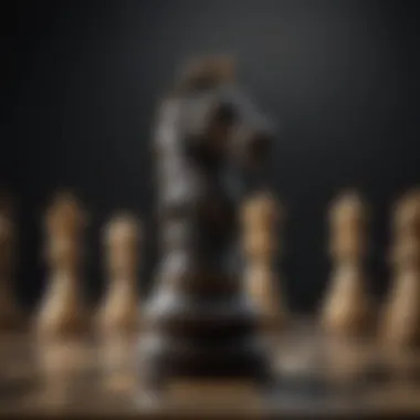 The Symbol of Power: Chess Piece Dynamics Close-up of a chess piece symbolizing power and strategy