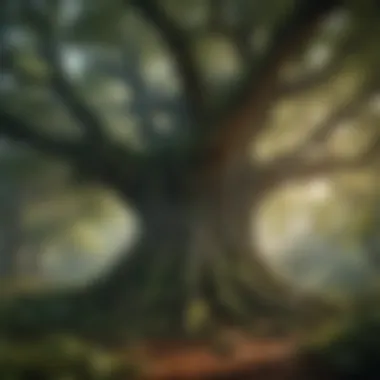 The Old Gods: Nature's Sacred Grove An ancient grove representing the Old Gods