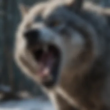 An artistic representation of the dire wolf in Game of Thrones