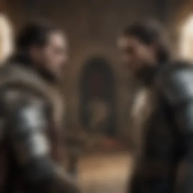 Clash of Ideologies A symbolic representation of contrasting ideologies between two kings