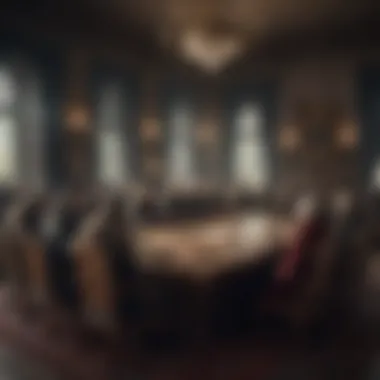 Council of the Nobles A dramatic scene of a council meeting among noble houses