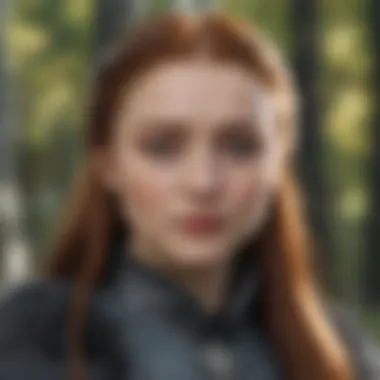 Sansa Stark in the early seasons, showcasing her naivety and innocence.