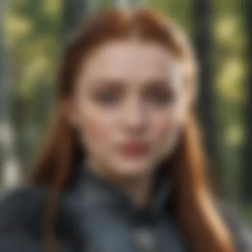 Sansa Stark in the early seasons, showcasing her naivety and innocence.