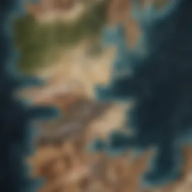 The Kingdoms of Westeros: Territorial Divisions Map of Westeros highlighting territories ruled by the four kings.