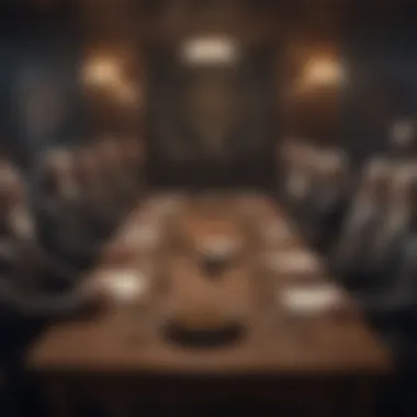 Political Alliances: The Council of Houses A strategic meeting between leaders of different houses in Westeros.