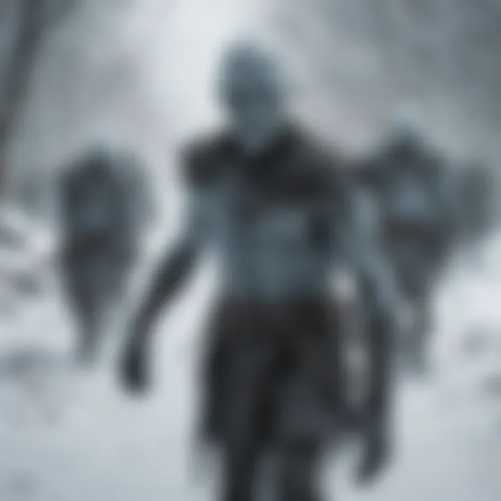 The haunting image of White Walkers advancing through the snow