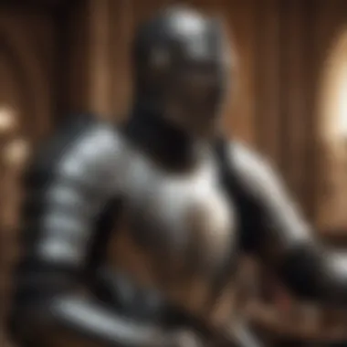 The Essence of Chivalry A knight in shining armor, symbolizing chivalry
