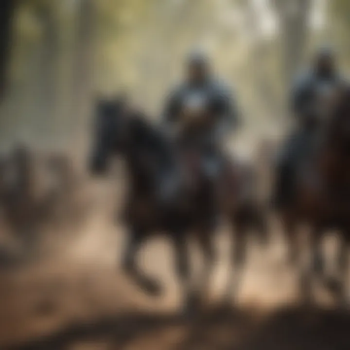 A battle scene depicting honor and valor