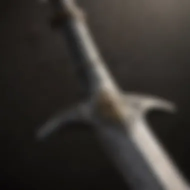 The Symbol of Loyalty A close-up of a knight's sword, embodying loyalty and duty