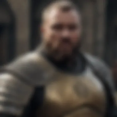 Hafpor Julius Bjornsson in costume as Gregor Clegane in Game of Thrones