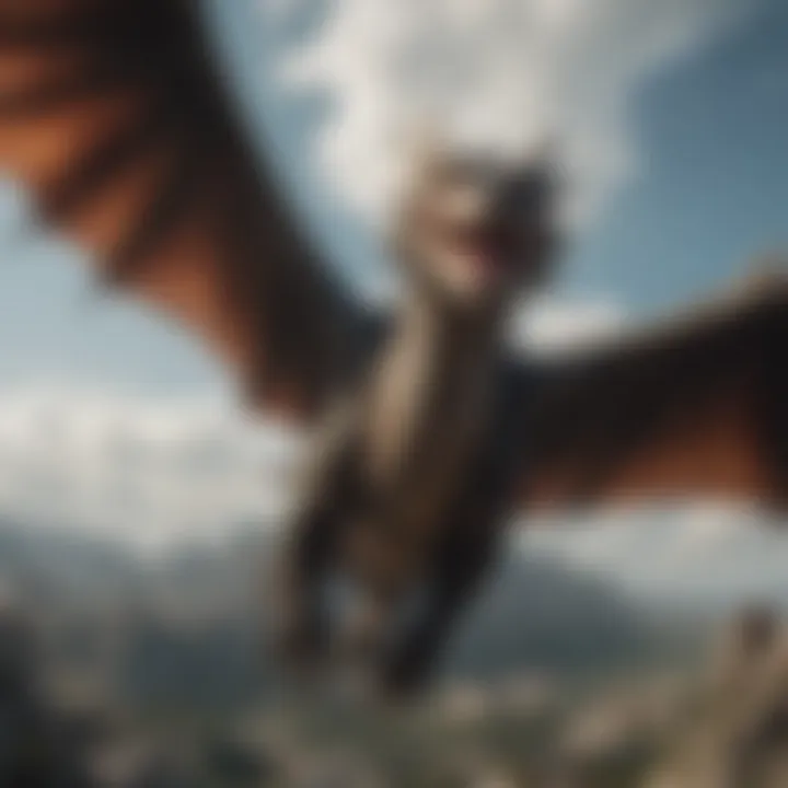 Dragons soaring through the skies of Westeros