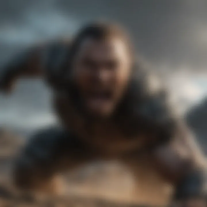 The Mountain engaged in combat, illustrating his role as a force of violence in the series.