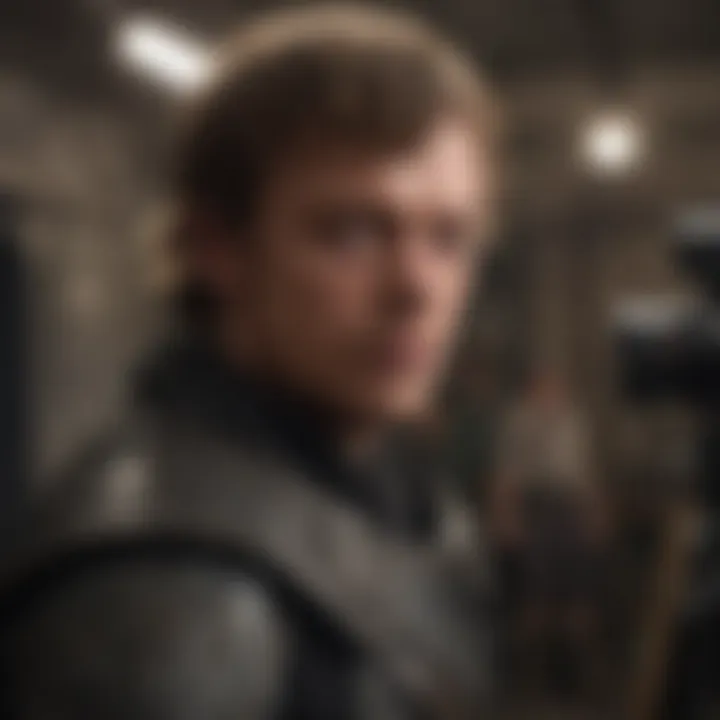 Alfie Allen behind the scenes of a project