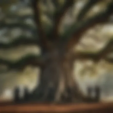 Characters Intertwined Around the Old Oak The old oak surrounded by significant characters from the series