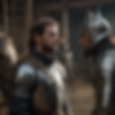 Rigorous Training for Knighthood A training scene showcasing the rigorous preparation for knighthood