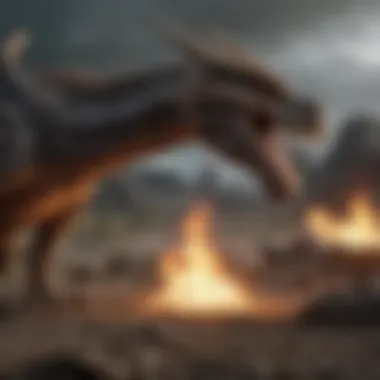 Dragons and Their Impact on Warfare A battle between dragons and armies in Westeros