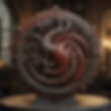 House Targaryen's sigil featuring a three-headed dragon