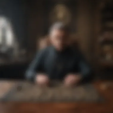 The Master of Coin: Power and Influence Artistic representation of a Master of Coin in a lavish office