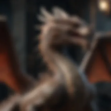 Majestic Dragon Representation Majestic dragon statue symbolizing power