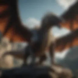 A majestic dragon soaring over the Seven Kingdoms