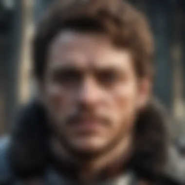 Robb Stark at a moment of personal conflict, reflecting his internal struggles