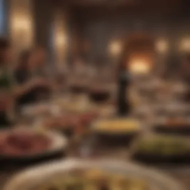 Feasting with Wine A banquet scene showcasing wine at a lavish feast