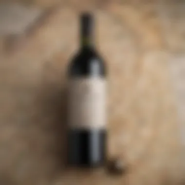 Wine and Strategy A wine bottle resting on a map symbolizing strategy and alliances