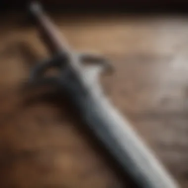 The Symbol of Lost Battles Close-up of a broken sword, symbolizing lost battles and fallen heroes