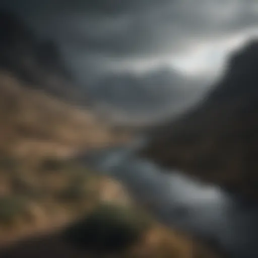 A dark and brooding landscape of Westeros, highlighting the foreboding atmosphere of death