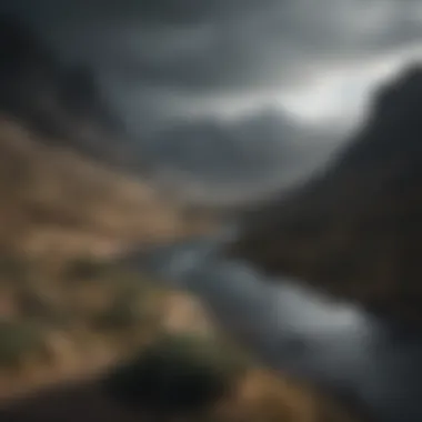 The Brooding Landscape of Westeros A dark and brooding landscape of Westeros, highlighting the foreboding atmosphere of death