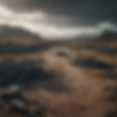 The Price of Power in Westeros A desolate battlefield littered with remnants symbolizing the cost of power struggles.