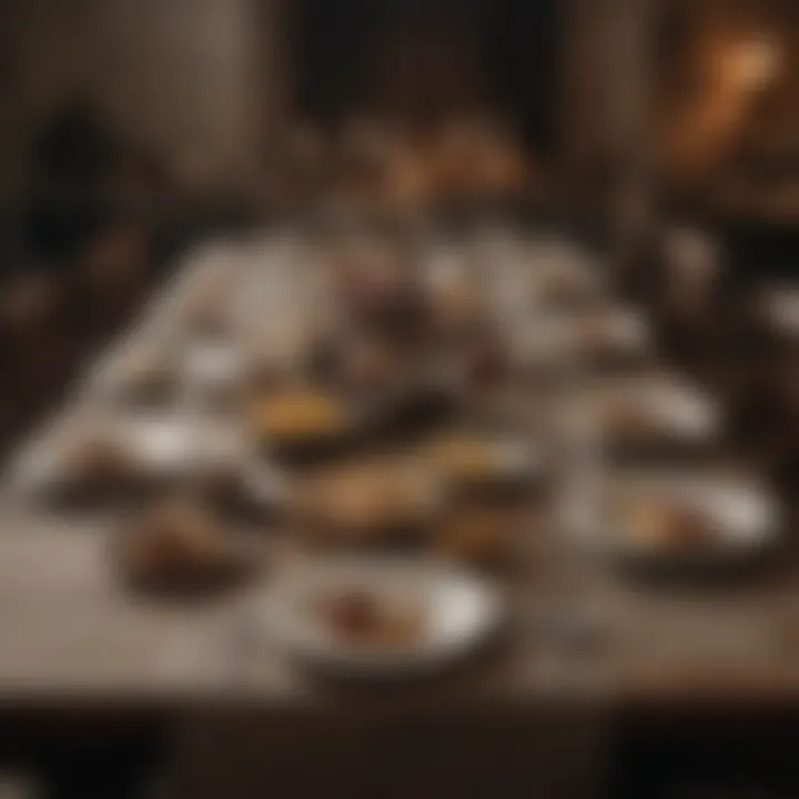 A lavish banquet table contrasting with the dirt of the less fortunate in Westeros.