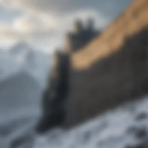 A breathtaking view of the Wall with snow-covered peaks