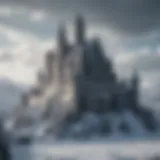 A snow-covered castle in Westeros representing the looming threat of winter.