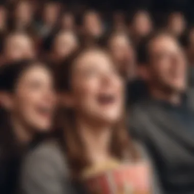 Illustration of audience laughing in a theater setting