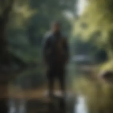 A character from Game of Thrones standing at the banks of a riverspring