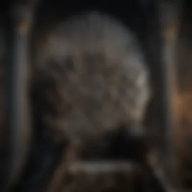 The Iron Throne: Center of Conflict A close-up depiction of the Iron Throne, symbolizing the ultimate power in the realm.